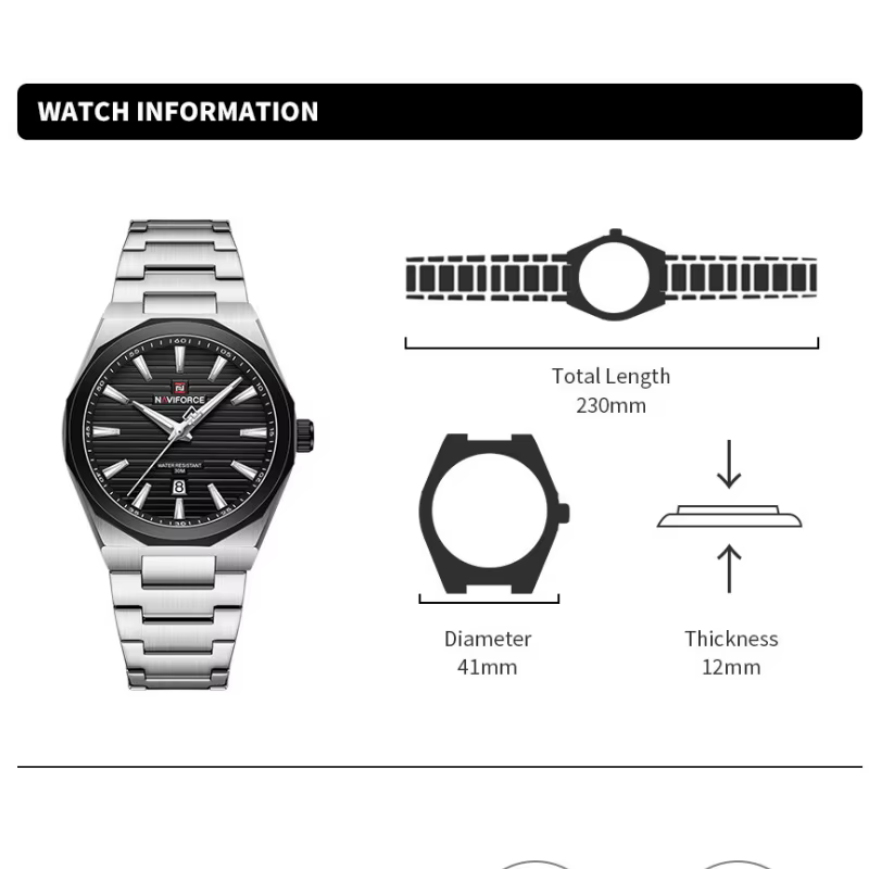 Montre de luxe pour homme NAVIFORCE