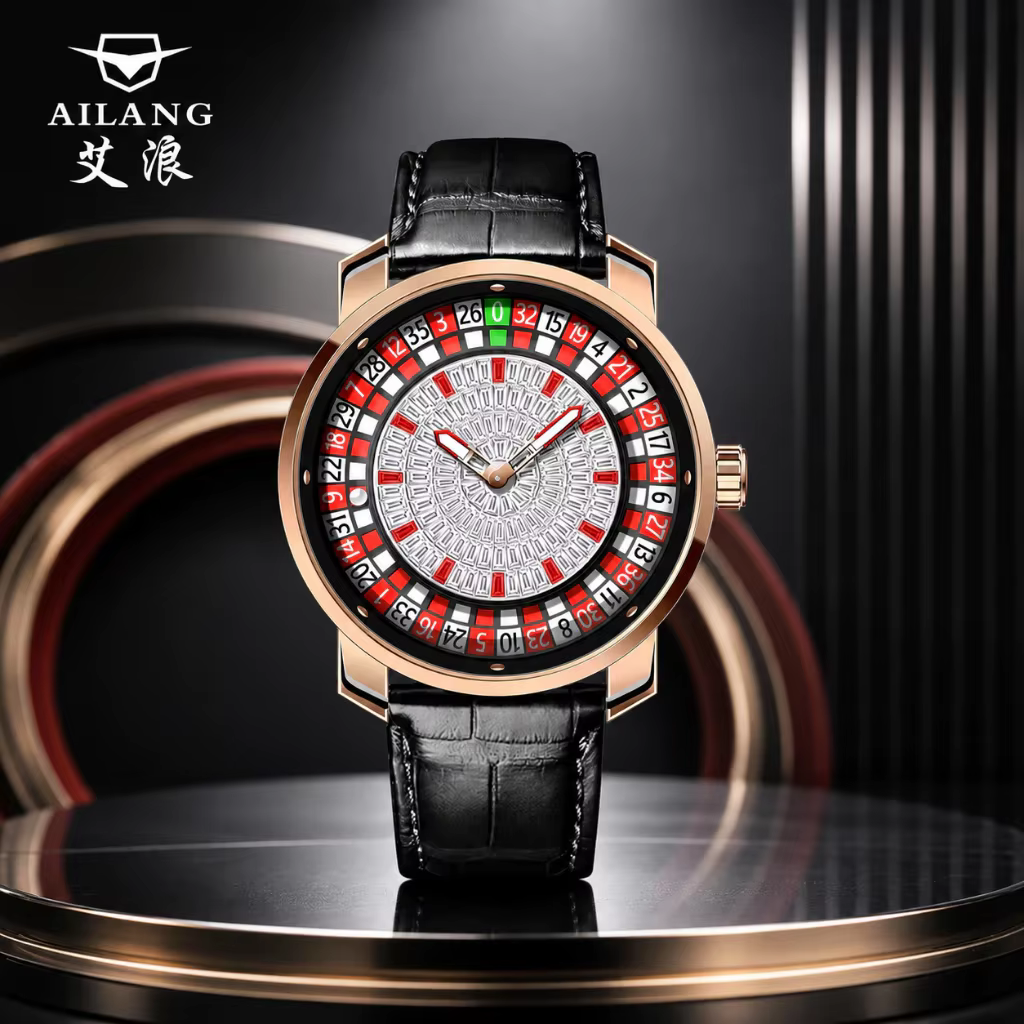 Montre mécanique pour homme en acier inoxydable