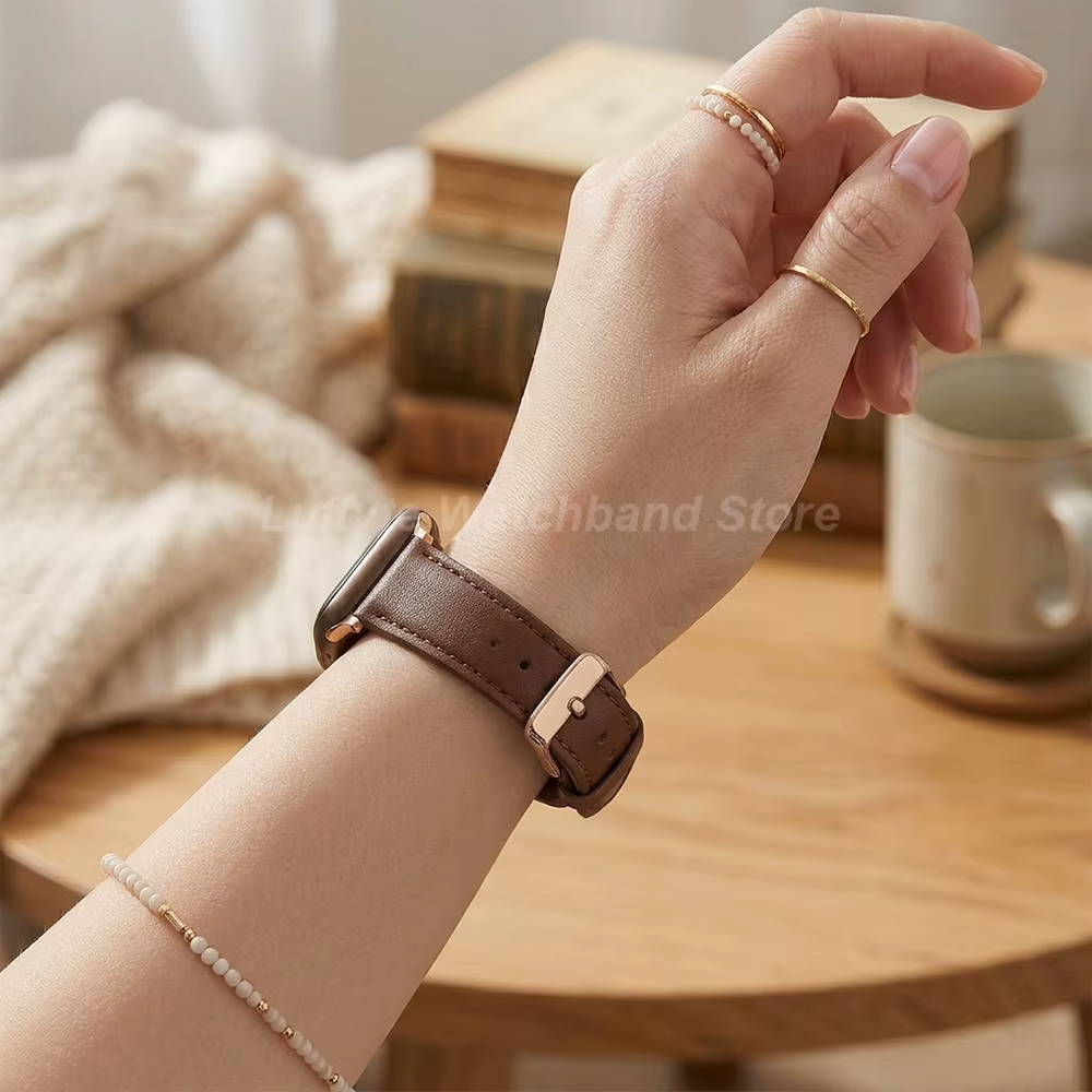 Bracelet de montre en cuir pour femmes