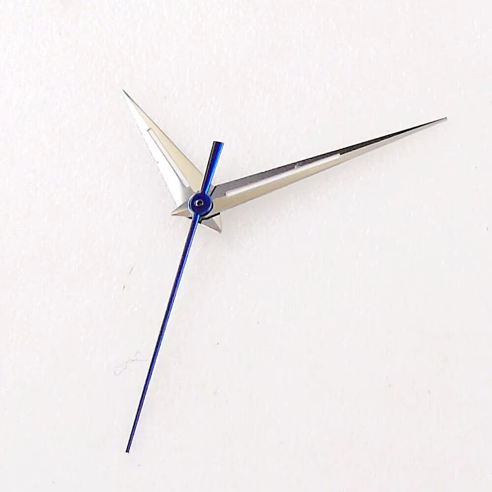 Aiguilles de montre métalliques argentées