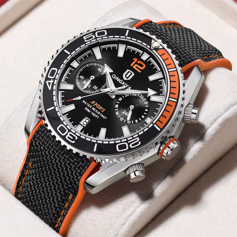 Montre chronographe de sport pour hommes