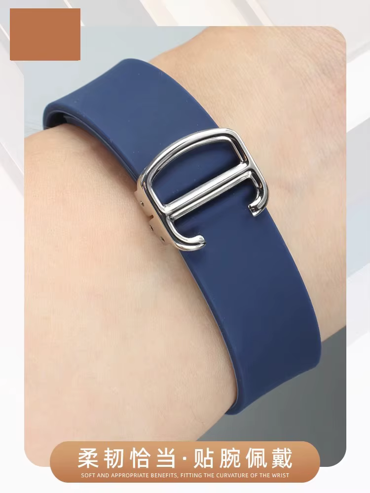 Bracelets de montre en caoutchouc de haute qualité pour bracelet Cartier Santos