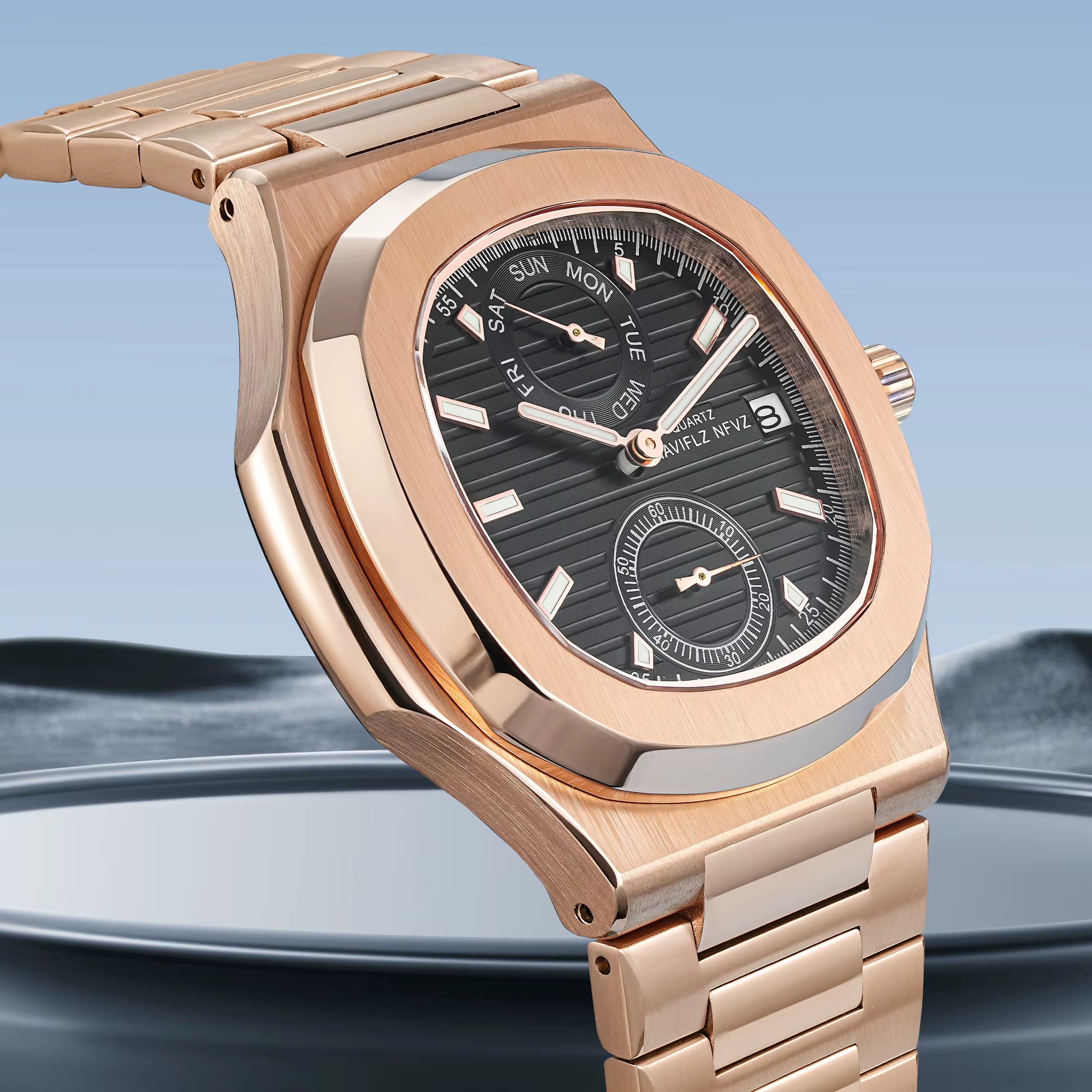 Montres pour hommes, marque de luxe haut de gamme, chronographe, montre de sport, montre à quartz en acier inoxydable pour hommes, montre-bracelet pour hommes d'affaires, étanche
