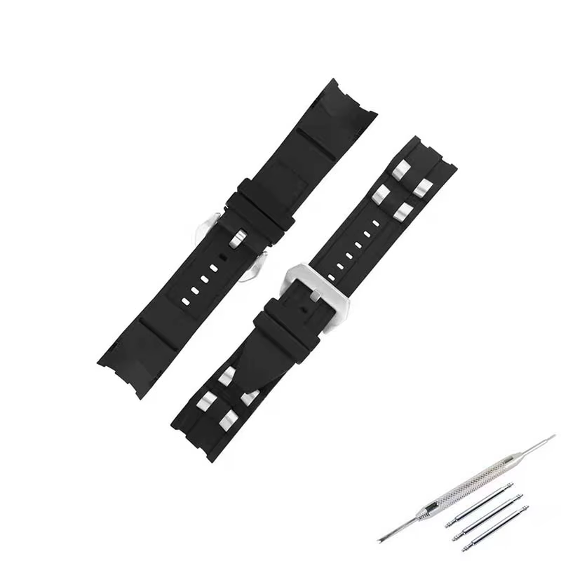 Bracelet de montre en caoutchouc pour hommes Compatible avec Invicta Pro Diver particules métalliques 6983