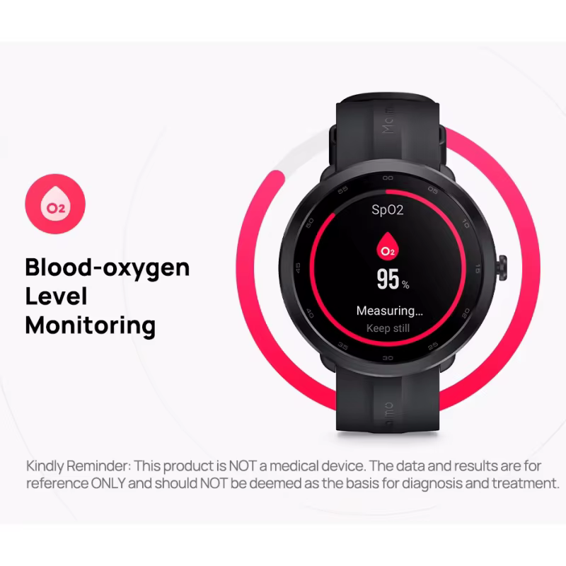 Montre Maimo 1, 3 pouces avec écran tactile TFT-LCD
