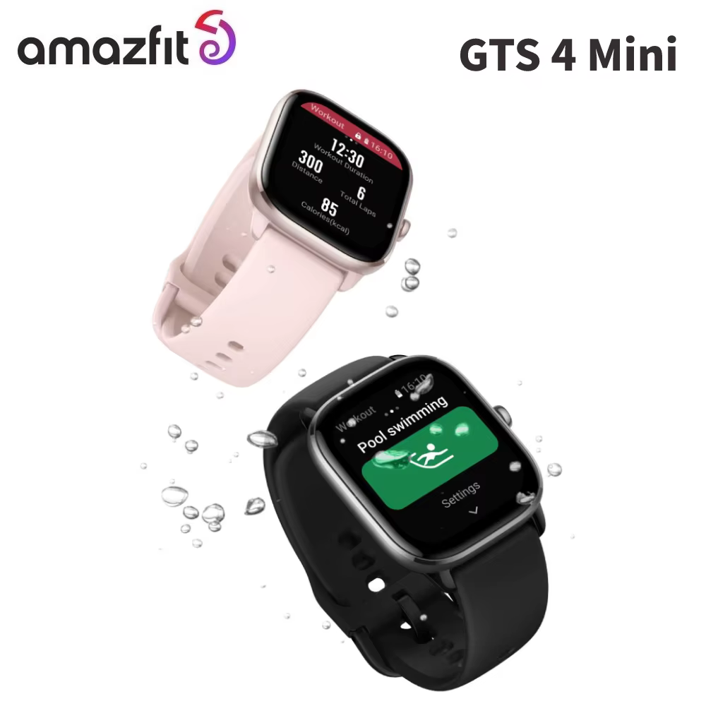 Amazfit GTS 4 Mini Smartwatch 1.65 "HD AMOLED Display plus de 120 modes sportifs compatibles avec Android et iOS nouvelle version mondiale