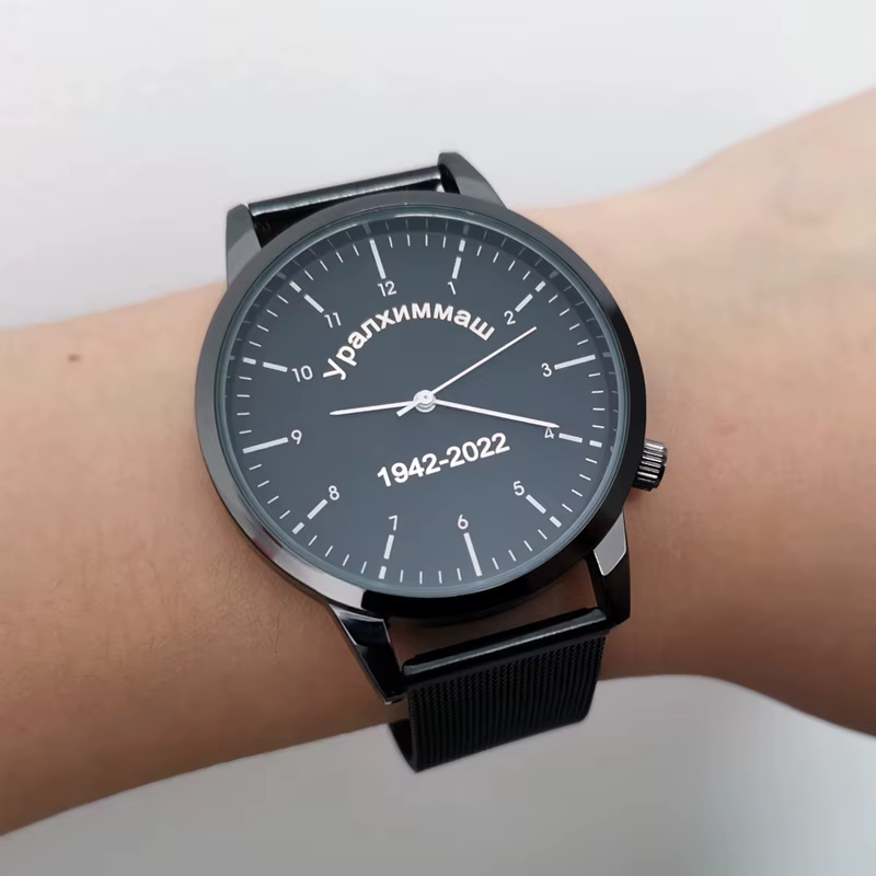 Montre-bracelet personnalisée avec gravure gratuite de votre nom, logo ou texte, pour homme et femme, résistante à l'eau 3 ATM, montre-bracelet sur mesure