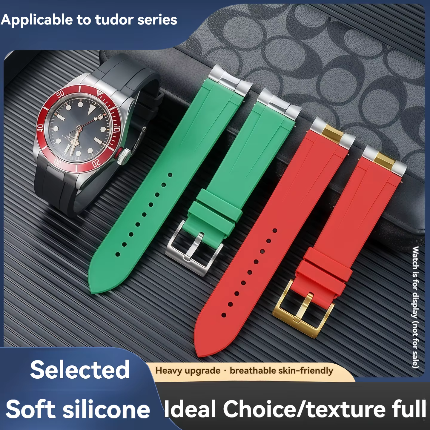 Bracelet en caoutchouc pour Tudor