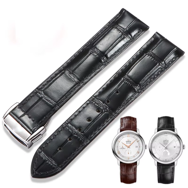 Bracelet en cuir pour Omega SEAMASTER DE VILLE 424