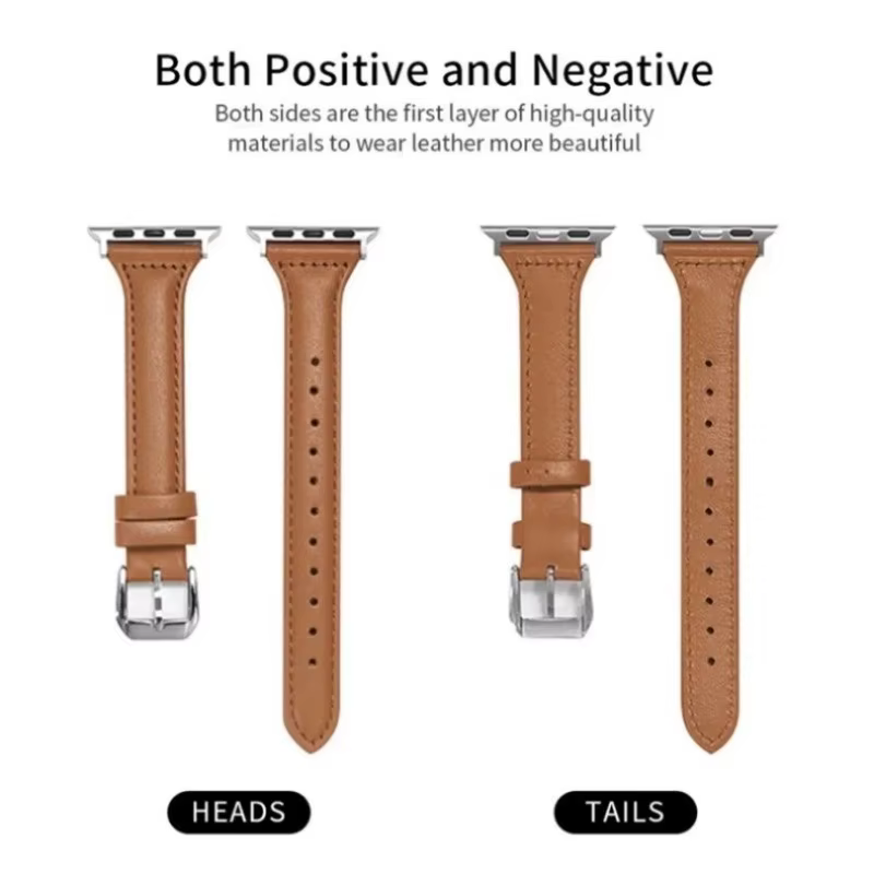 Bracelet de montre mince en cuir pour Apple Watch série 11 10 9 8 7 SE 6 5 4 Ultra3/2 pour iWatch 42mm 46mm 38mm 40mm 45mm 49mm 41mm 44mm