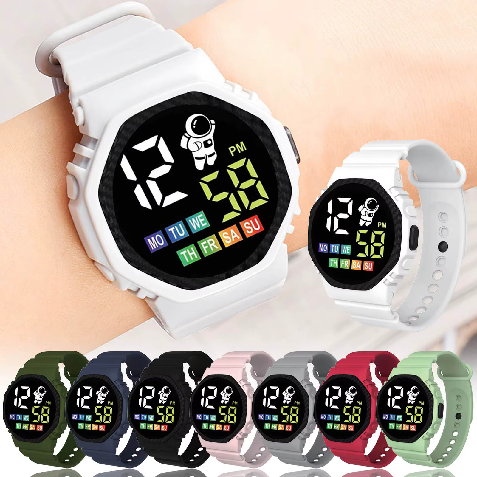 Montre numérique étanche pour enfants
