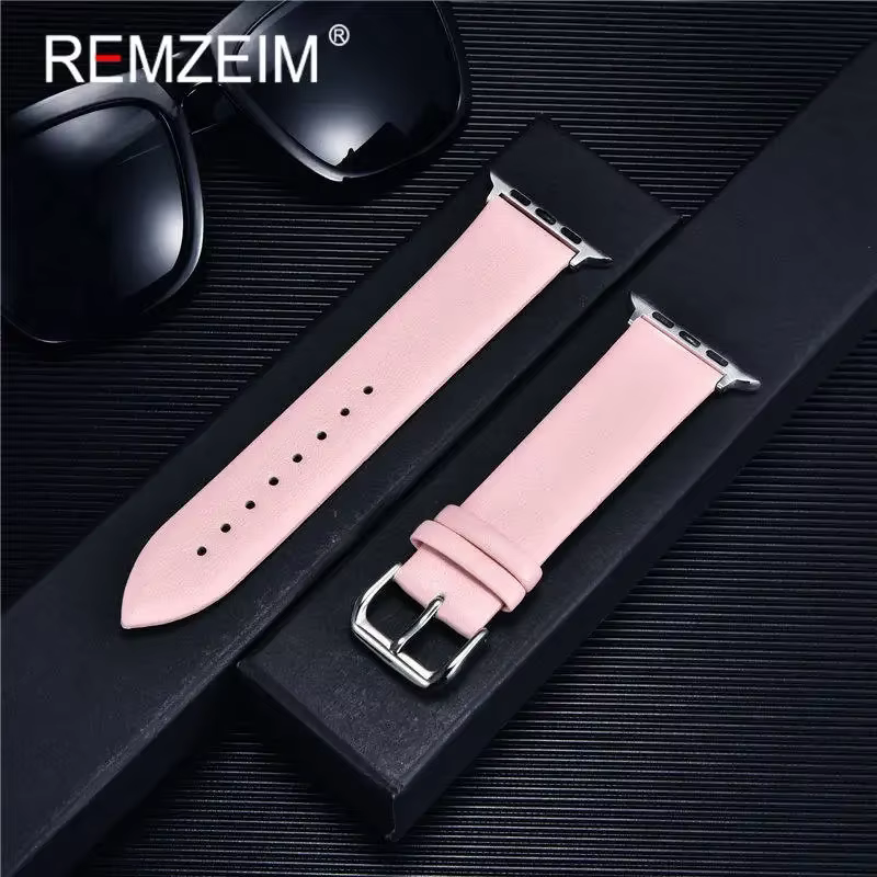 Bracelet en cuir véritable pour Apple Watch 8 7 6 SE 5 4 3 2 38mm 40mm 41mm
