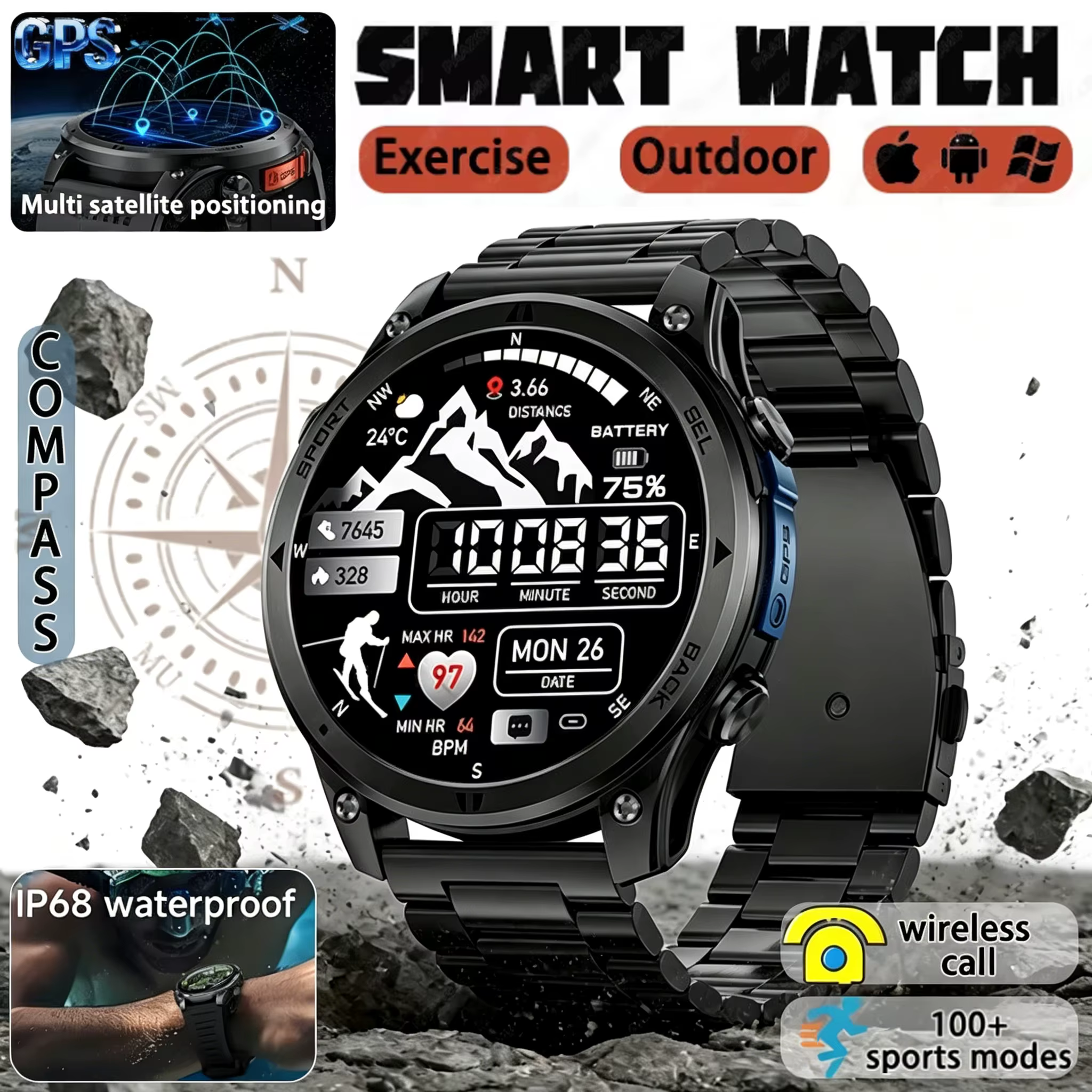 Nouvelle montre connectée GPS tendance pour 2026