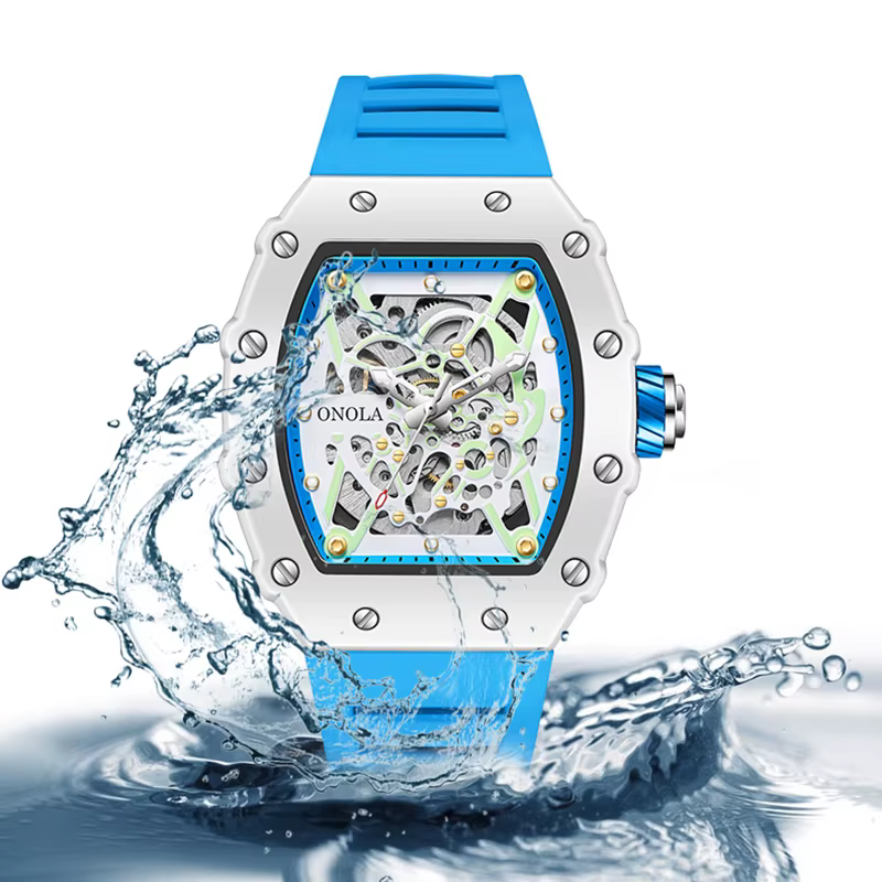 ONOLA montres pour hommes haut de gamme mouvement automatique mode sport lumineux 30M étanche mécanique