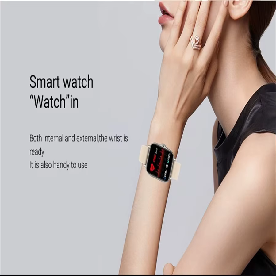 Montre intelligente multifonction Message Lecture de musique Cadran Appel Écran tactile Smartwatch pour femmes Hommes Montres de sport pour Android IOS