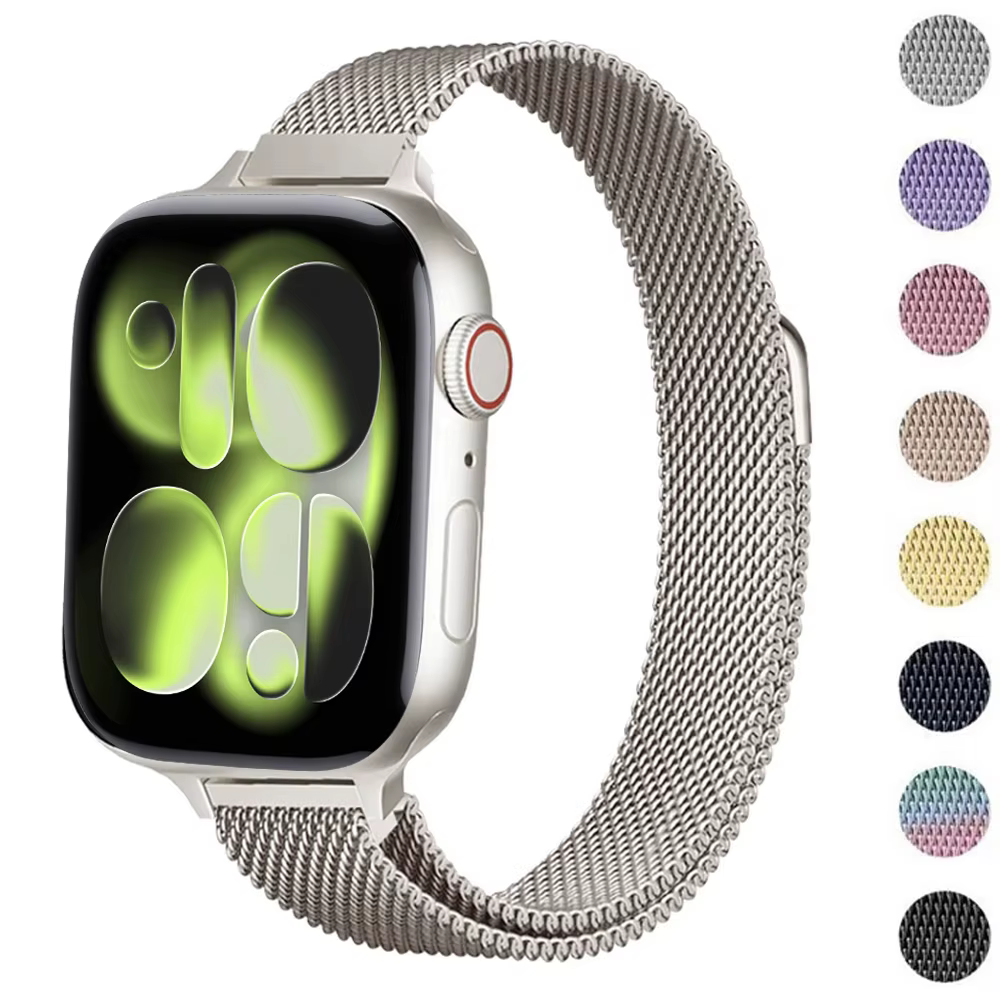 Bracelet mince pour bracelets de montre Apple 40mm 44mm 41mm 45mm 42-46mm 49mm