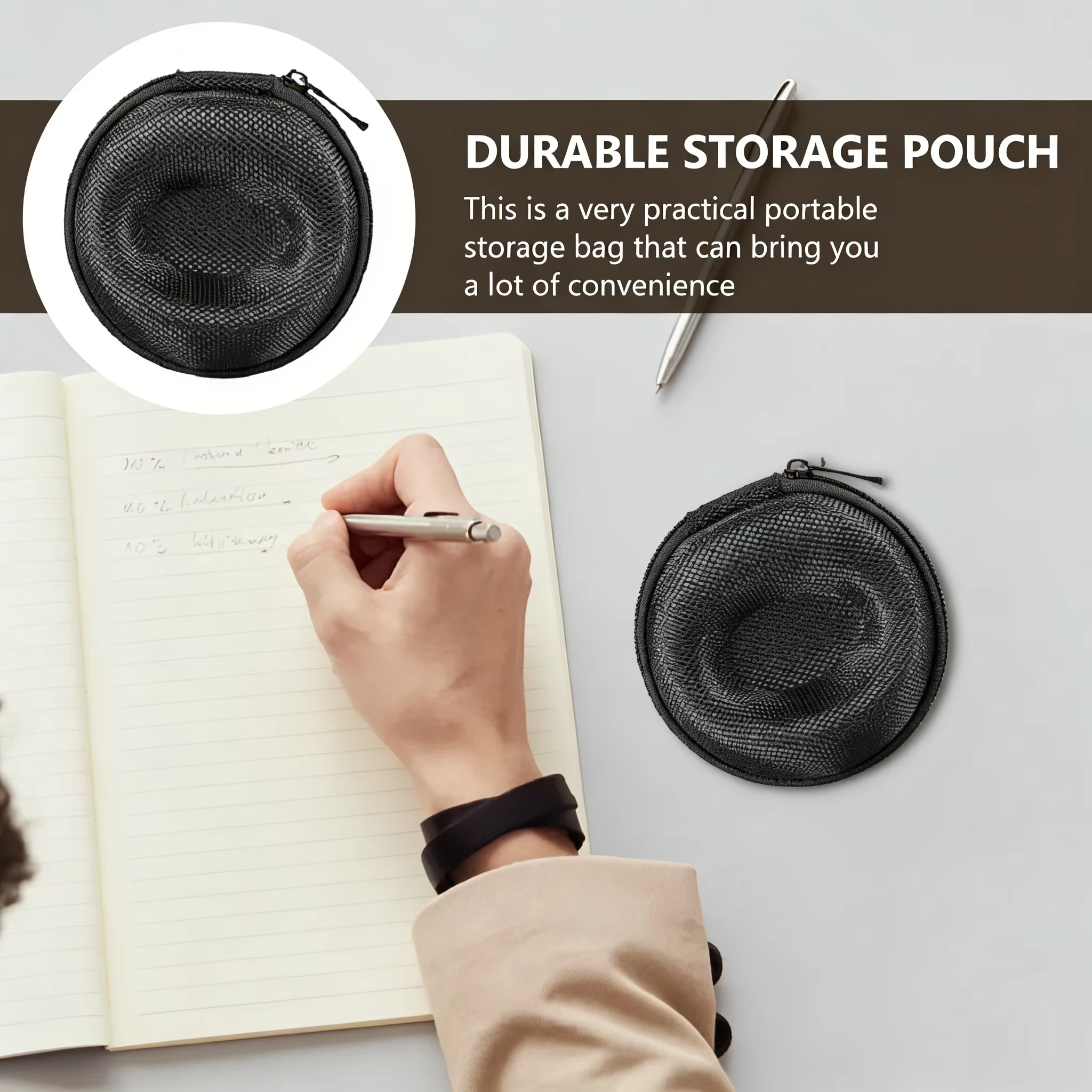 Étui de voyage portable à fermeture éclair pour montre