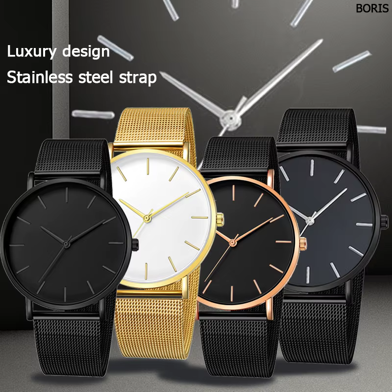 Hommes mode Ultra mince montres simples