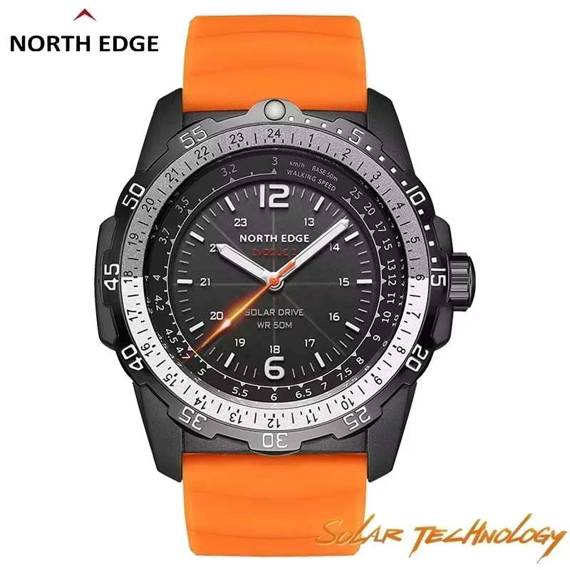 NORTH EDGE EVOQUE 2 Montre numérique à énergie solaire pour hommes