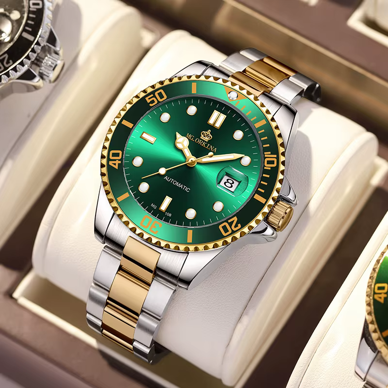 Montres-bracelets mécaniques étanches pour hommes