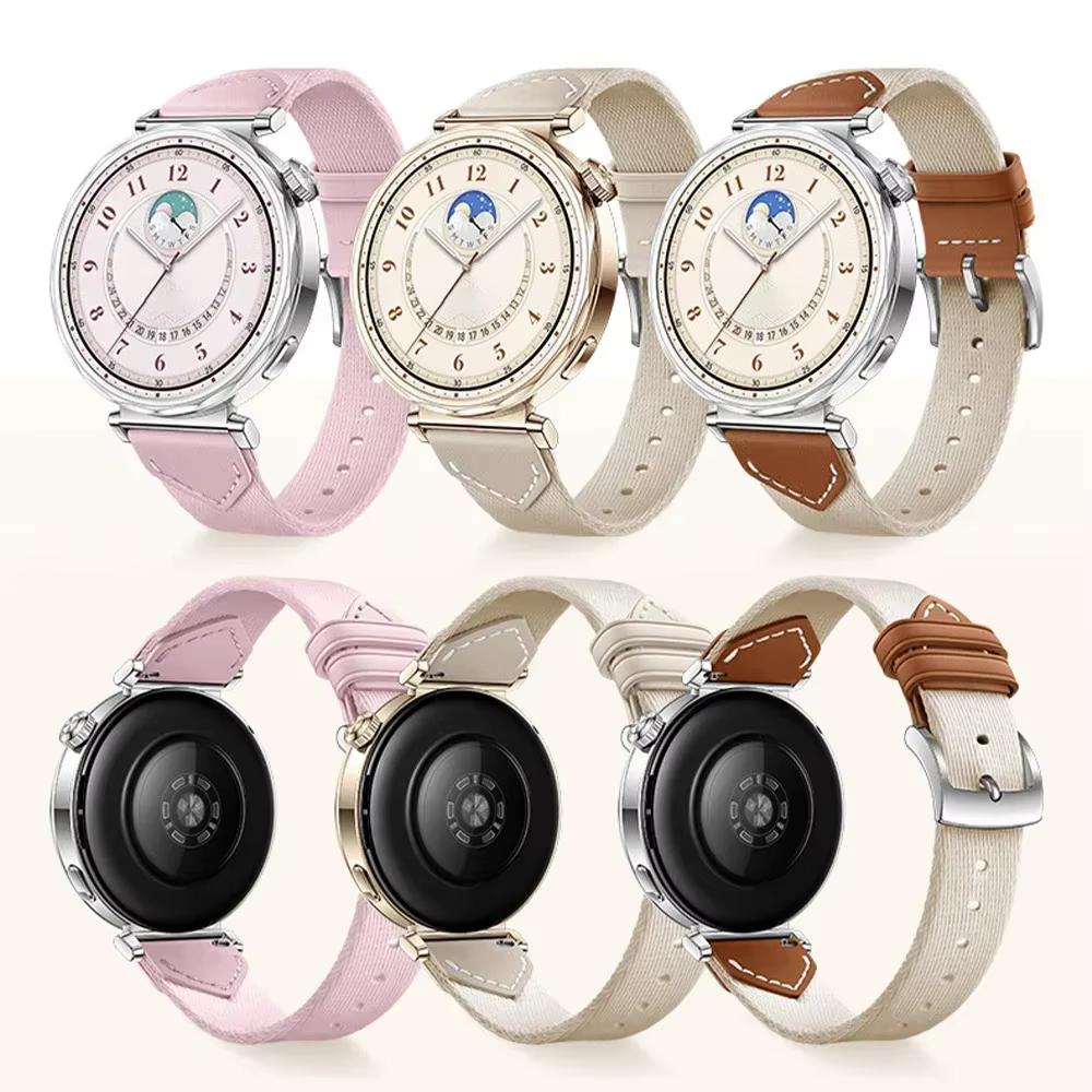 Bracelet en cuir pour femme pour Huawei Watch