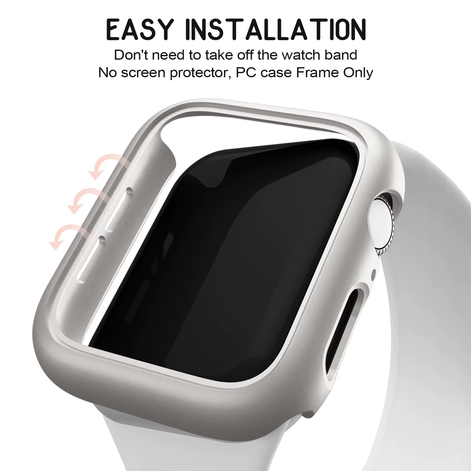 3 pièces coque rigide pour Apple Watch 45mm 41mm 38mm 42mm 40mm 44mm cadre de protection pare-chocs mat pour iWatch SE 9 8 7 6 5 4 3 2