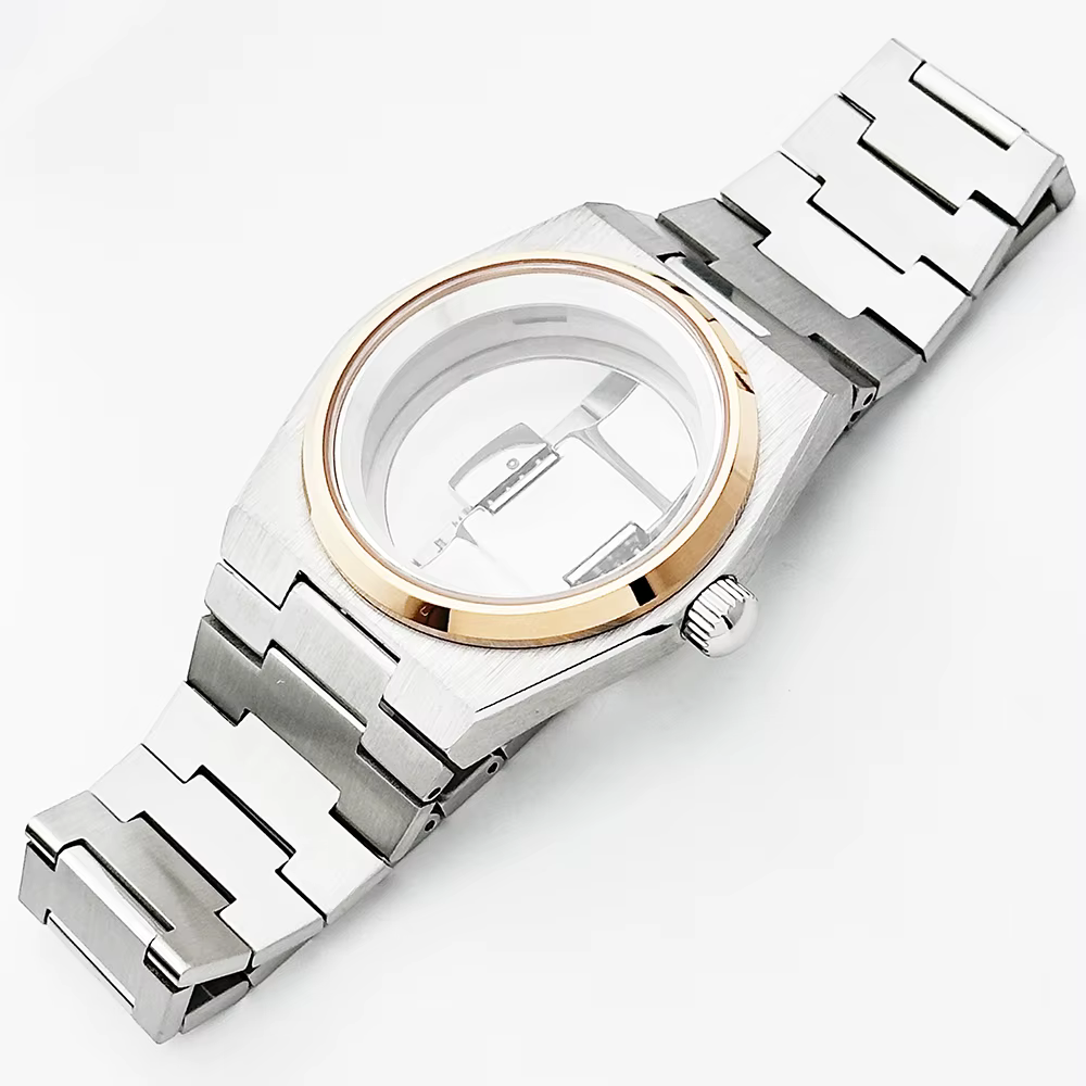 PRX NH35 40mm boîtier de montre cannelé lunette lisse ajustement 28.5 et 31.8mm cadran pour Tissot NH35/36/38 mouvement automatique saphir Mod pièces