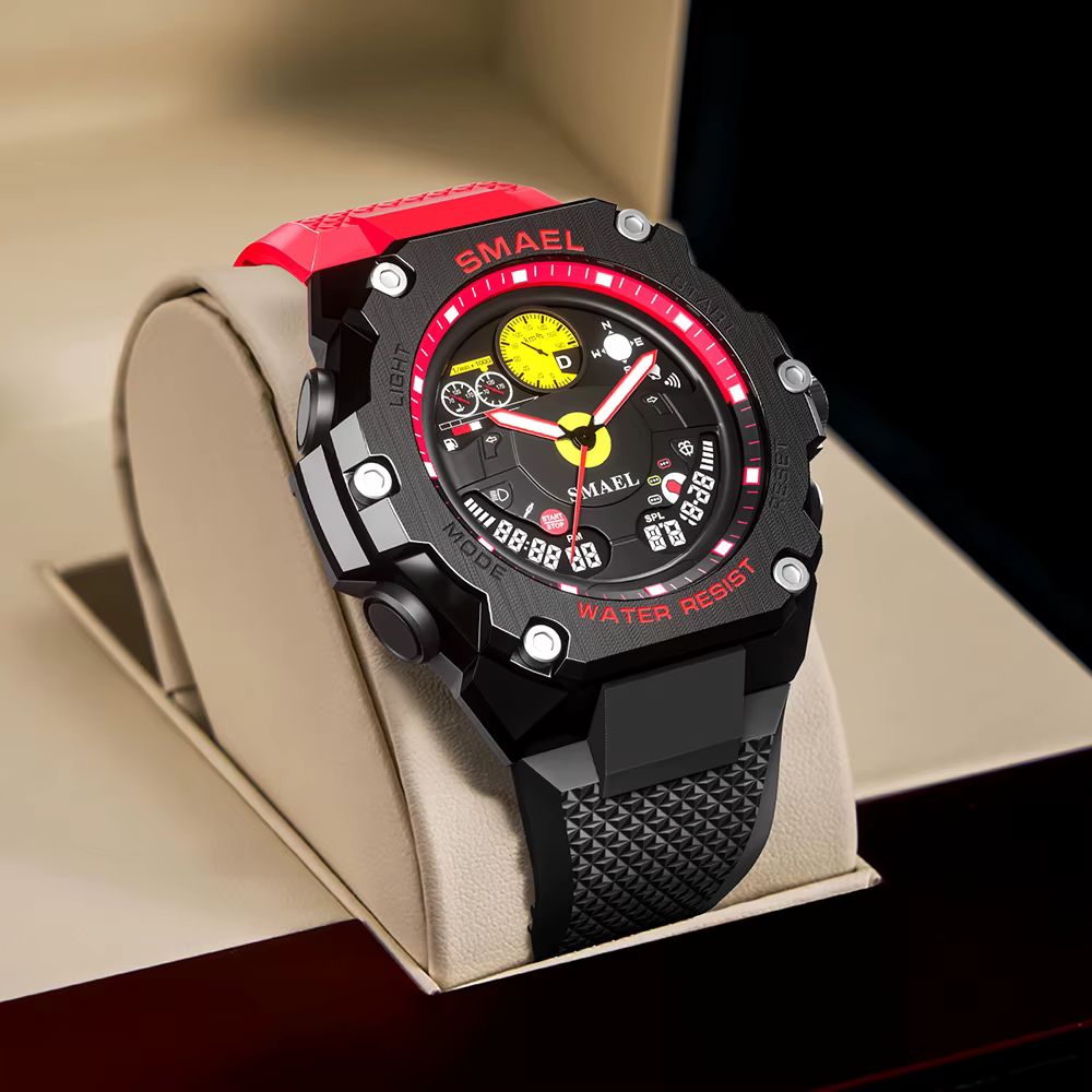 Montres de sport numériques LED pour hommes