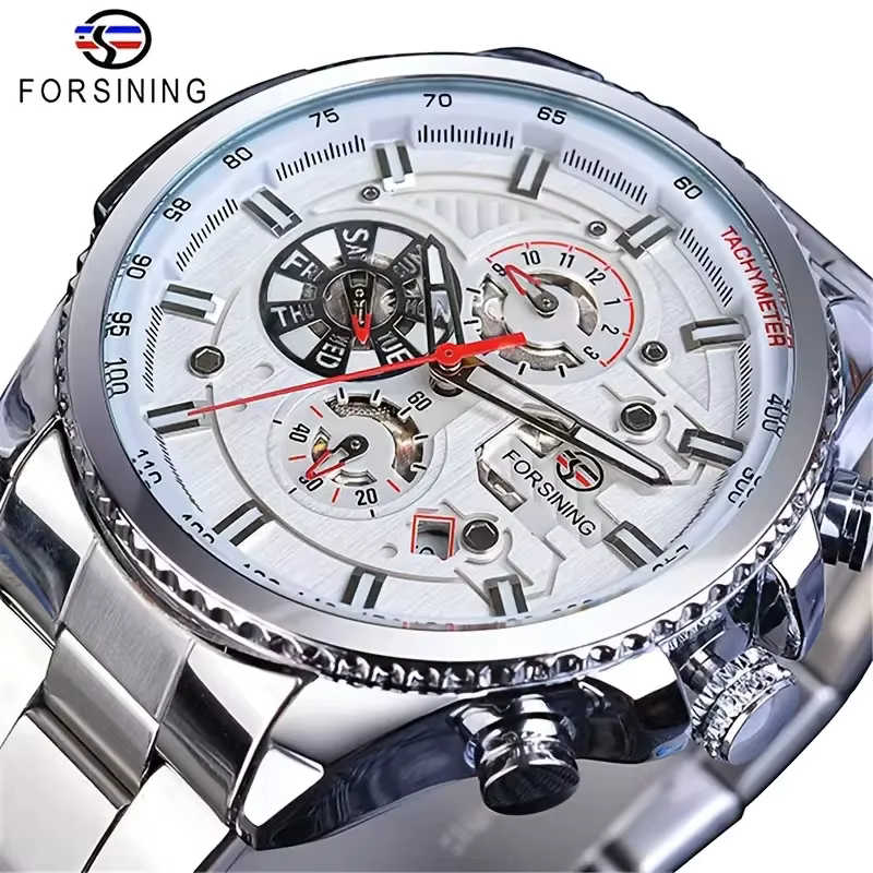 Montre mécanique automatique pour homme - Design squelette élégant