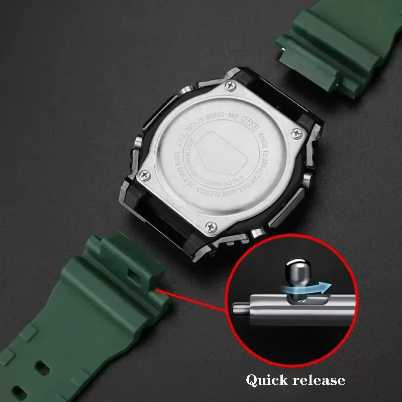 Bracelets de montre pour Casio g-shock GM-2100 GM-S2100 GA-2100 GM-5600/GA5600 silicone hommes sport étanche