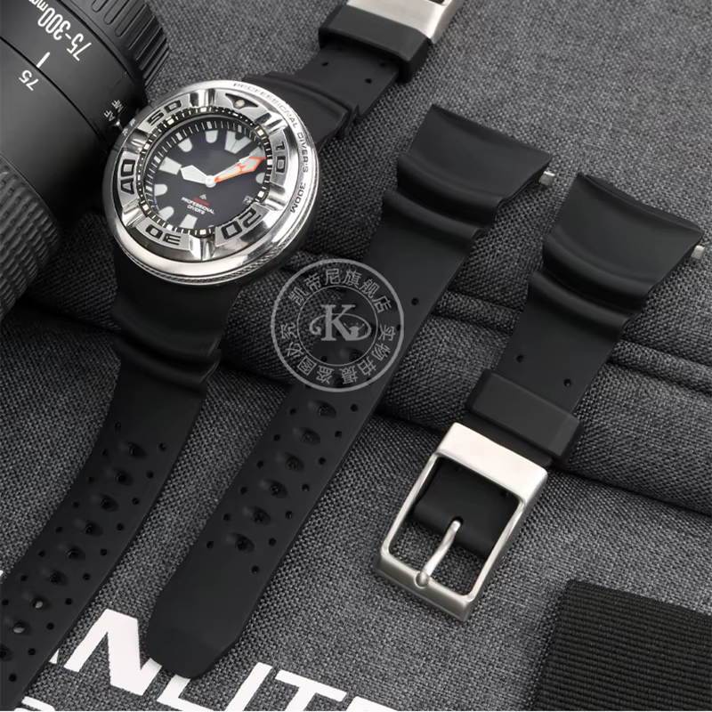 Bracelet de montre en caoutchouc pour Citizen BJ8050