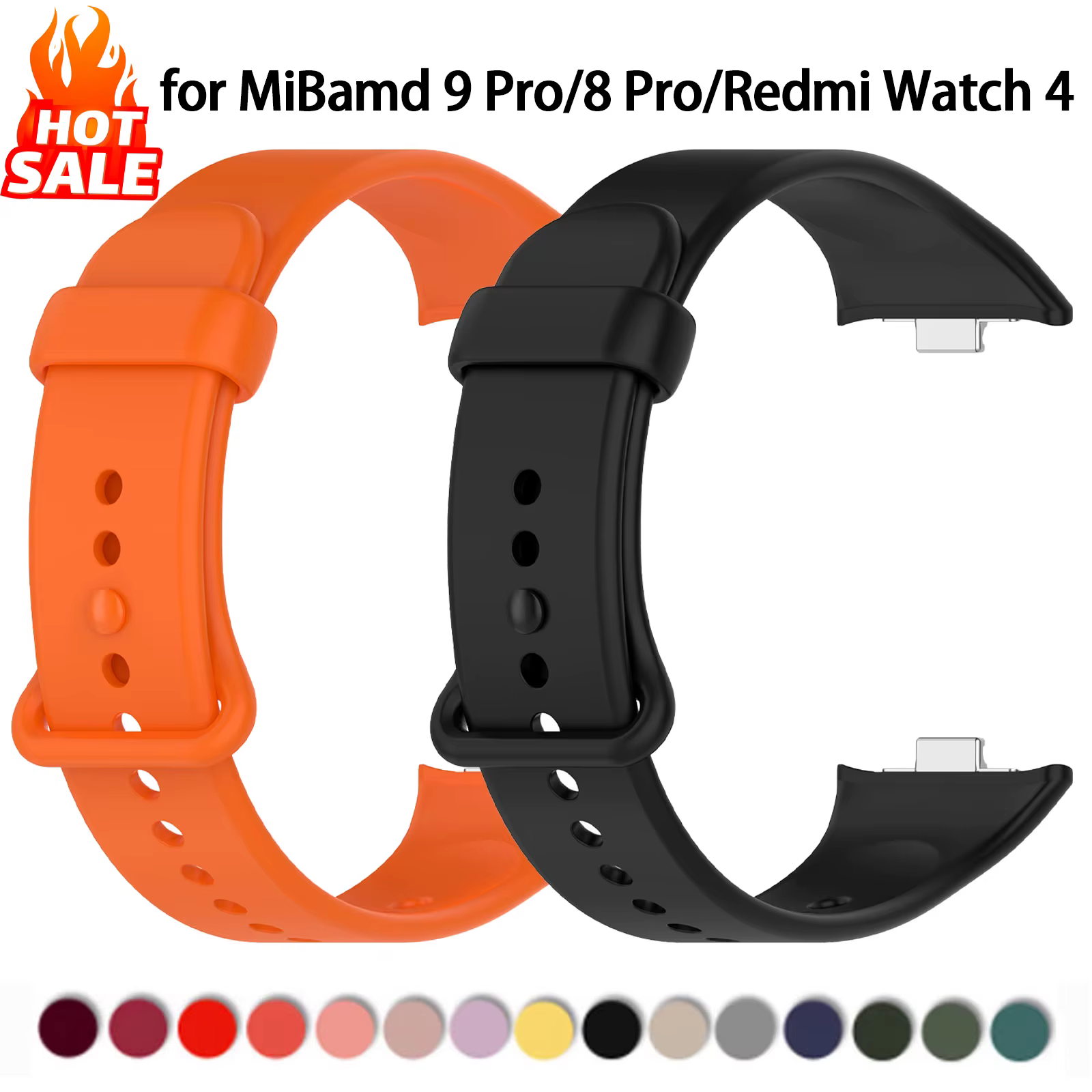 Bracelet en silicone officiel pour Xiaomi Smart Band 10 Pro/9 Pro/8 Pro