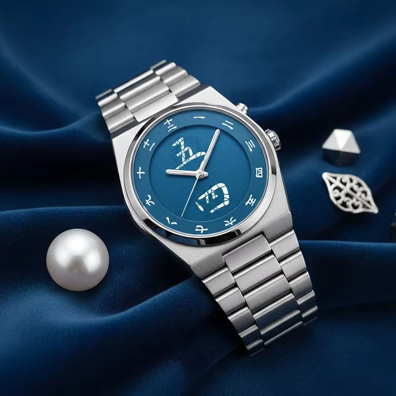 Montres unisexes de la série Zen avec des caractères chinois en sautant