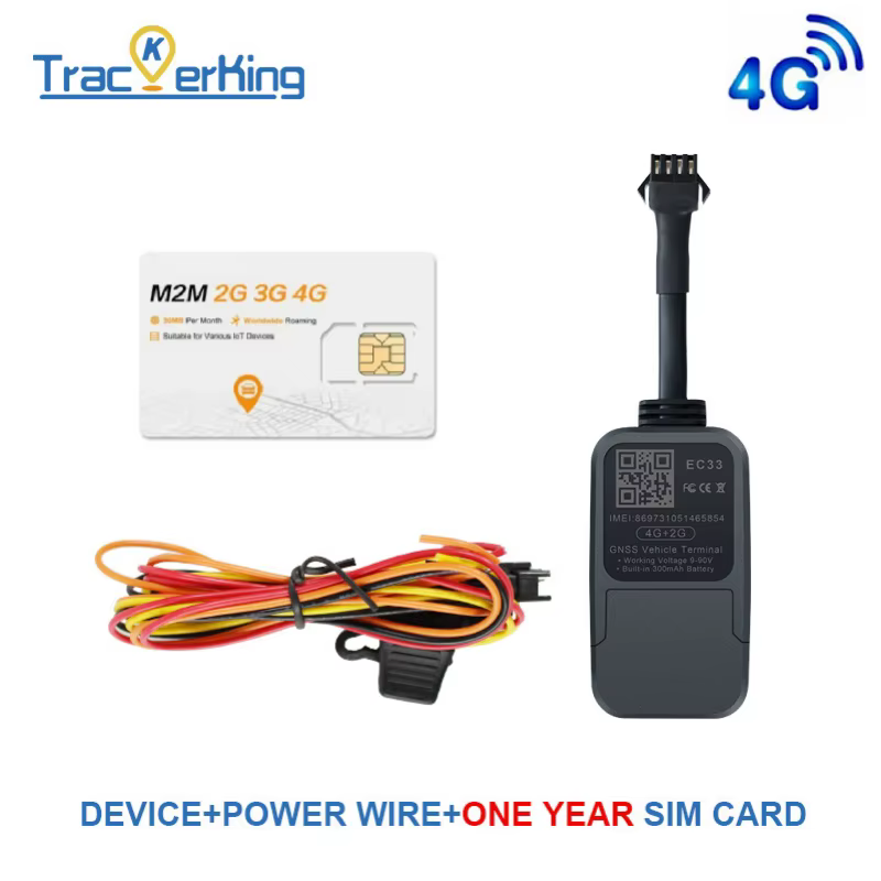 EC33Pura 4G GPS Traceur de Véhicules/Motos/Vélos J16 Tracker Rastreador Protocole GT06