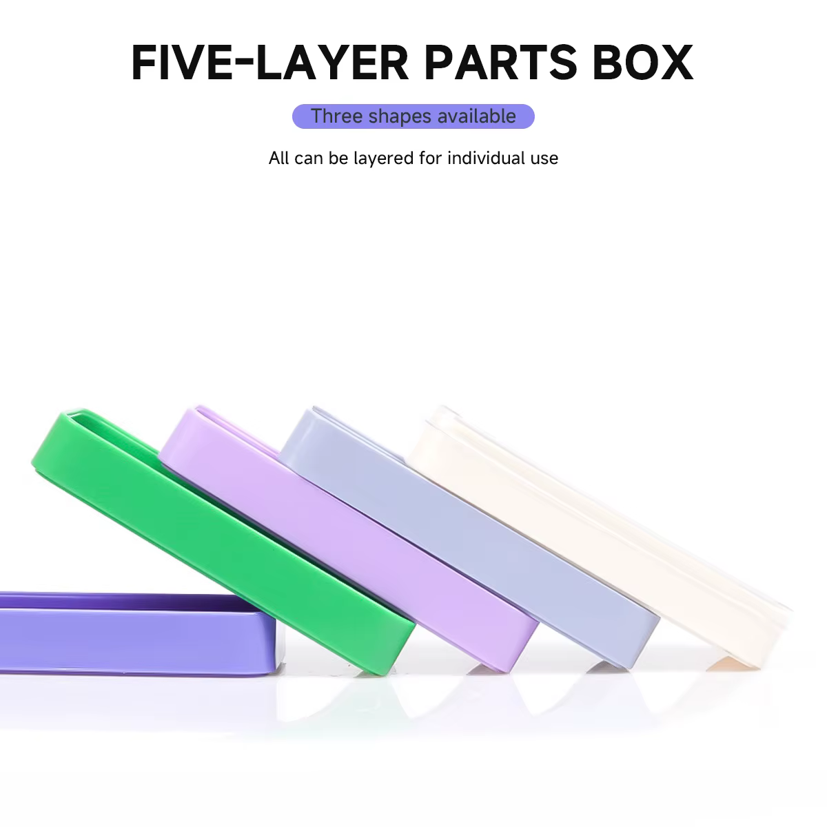 Boîte de rangement 5 couches pour pièces de montre, outils de réparation de montres, vis et composants de mouvement