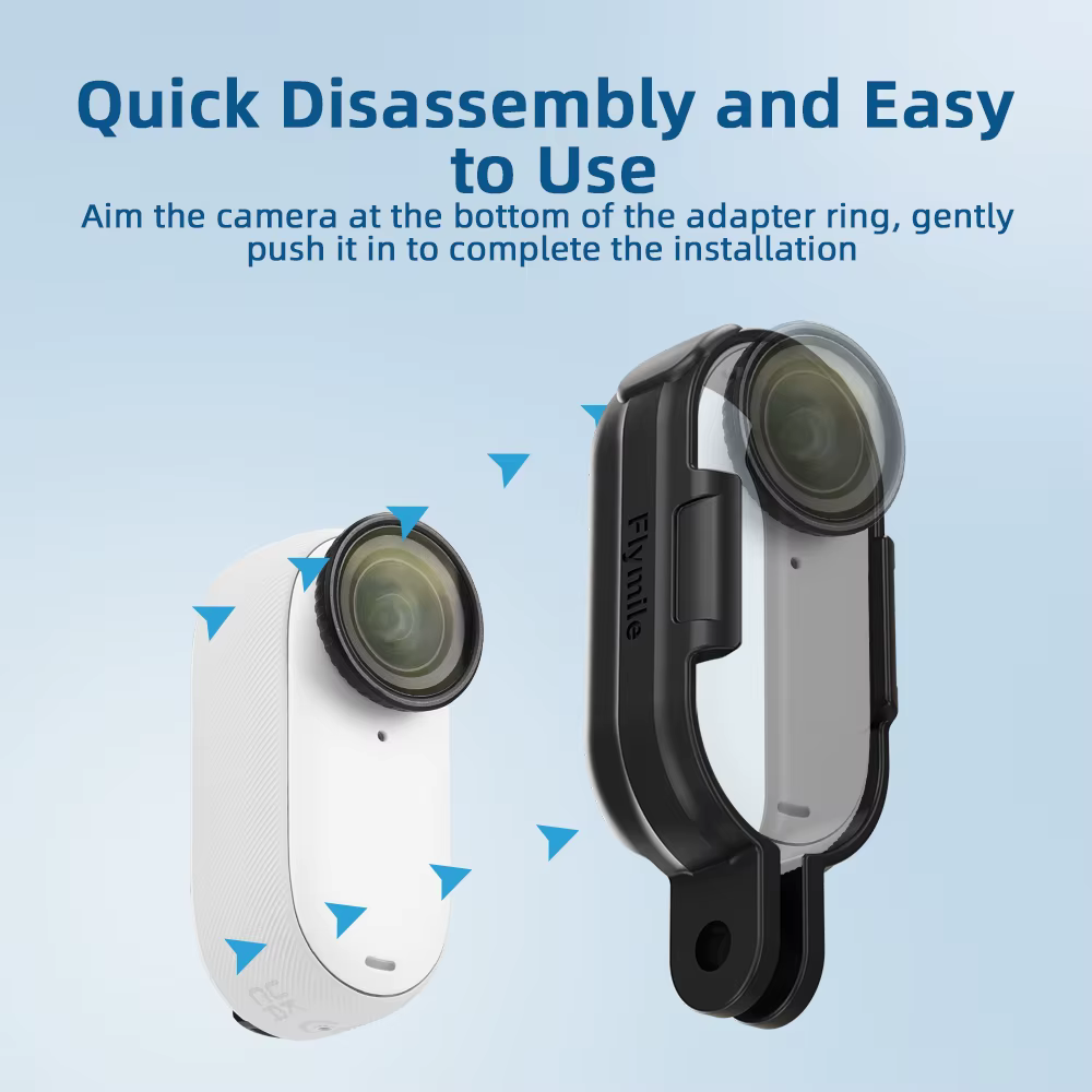 Fymile adaptateur cadre de protection pour Insta360 GO3S support d'extension connexion montage caméra photographie accessoires