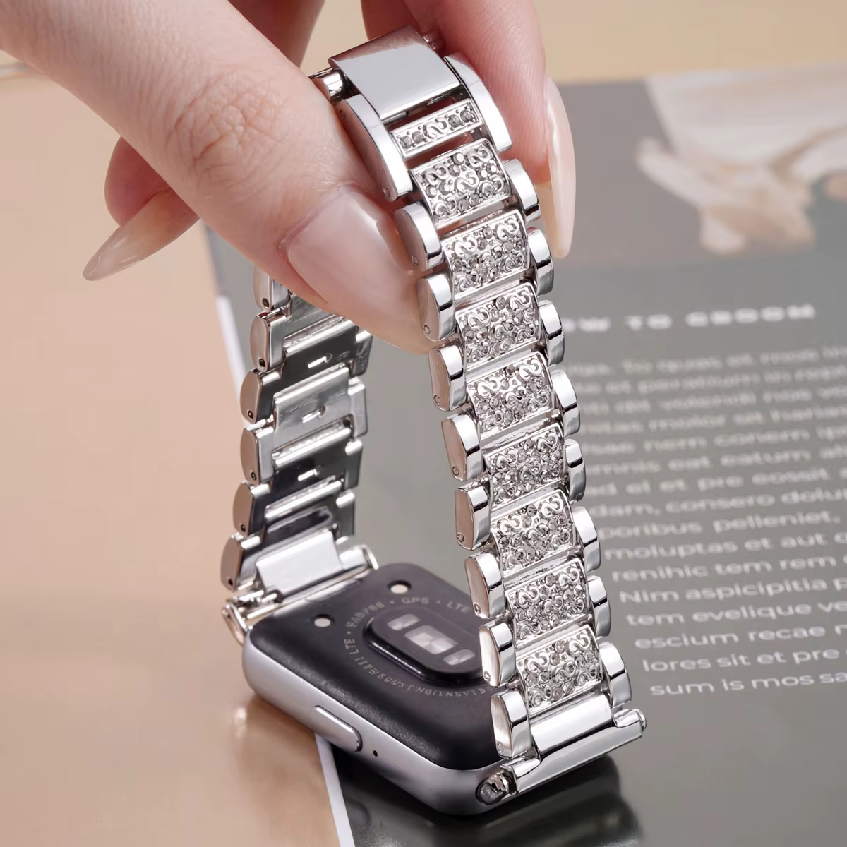 Bracelet à maillons en diamant pour Samsung Galaxy Fit 3