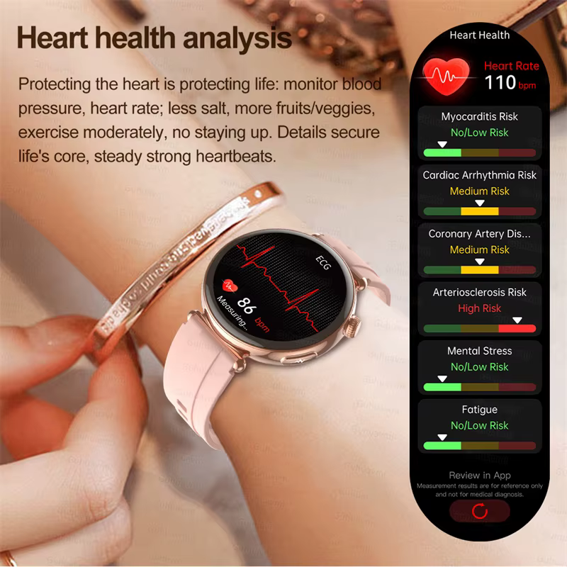 Montre connectée ECG PPG pour femmes