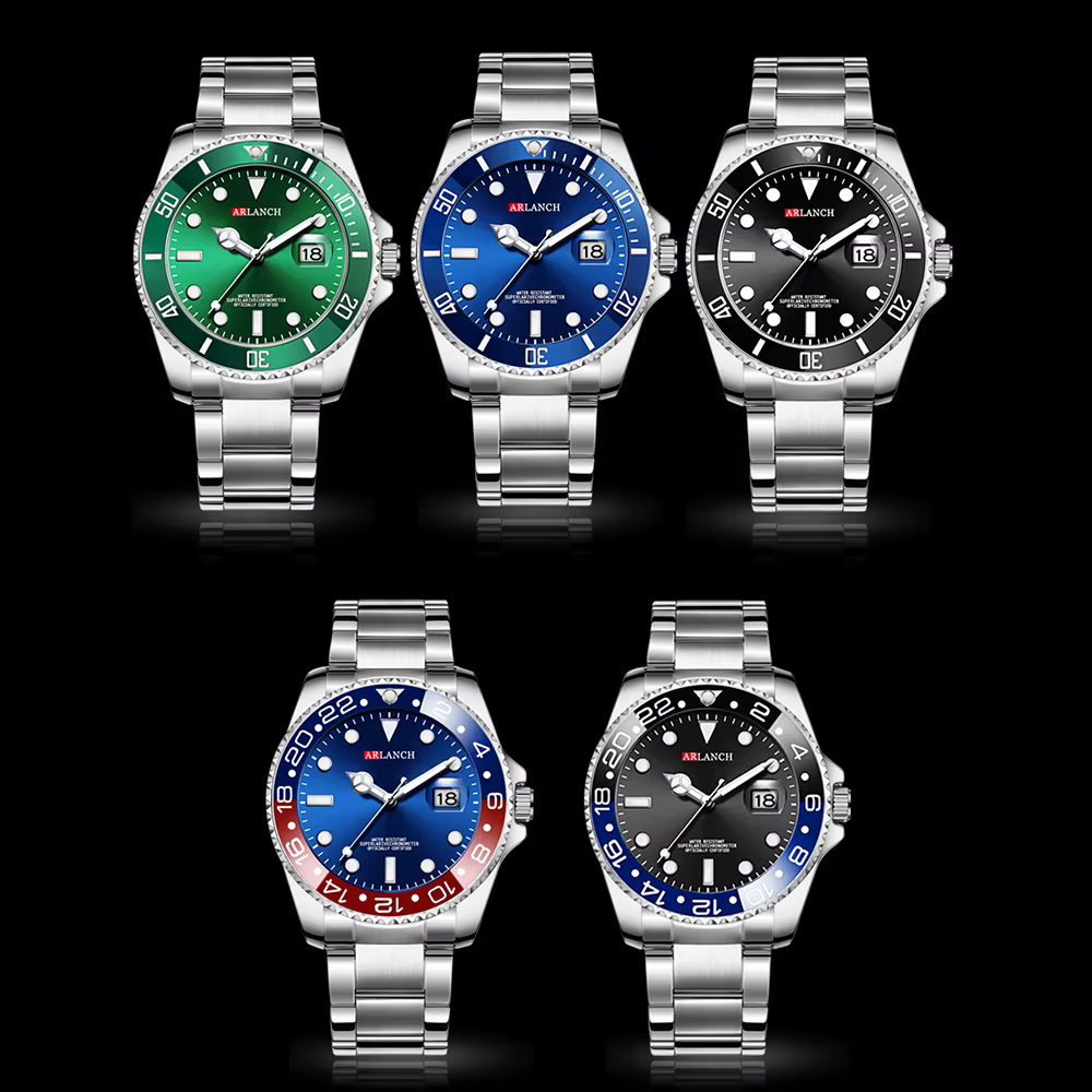 Montre à quartz en acier pour hommes