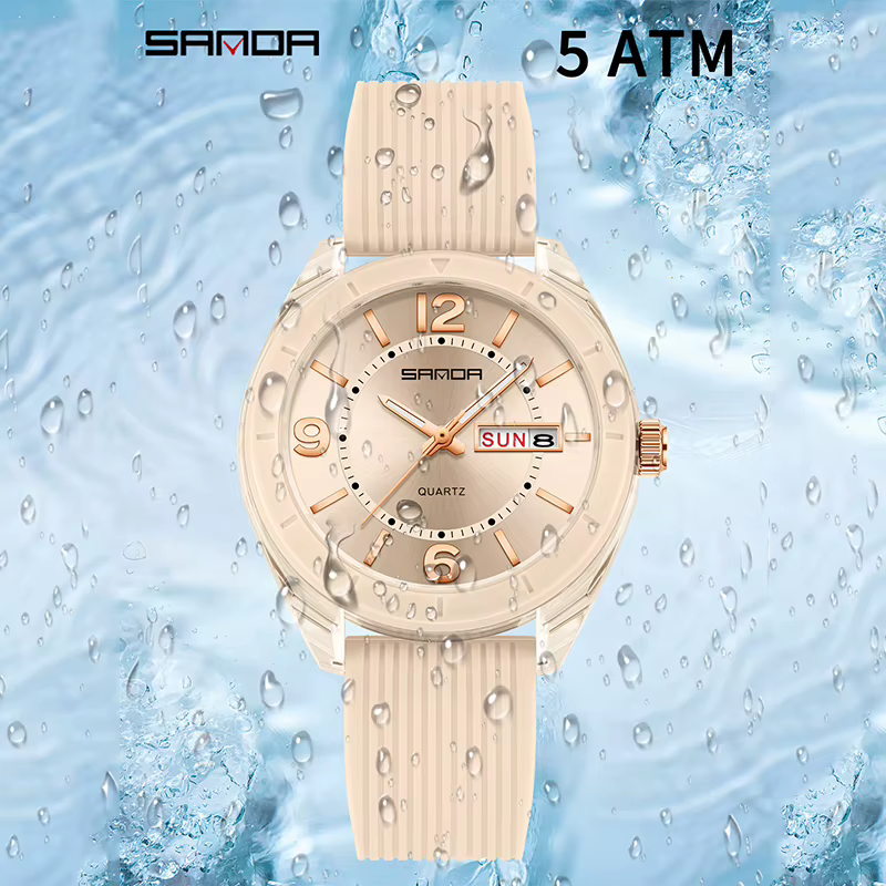 SANDA nouvelle montre à Quartz pour femmes étanche Auto Date semaine élégant luxe dames