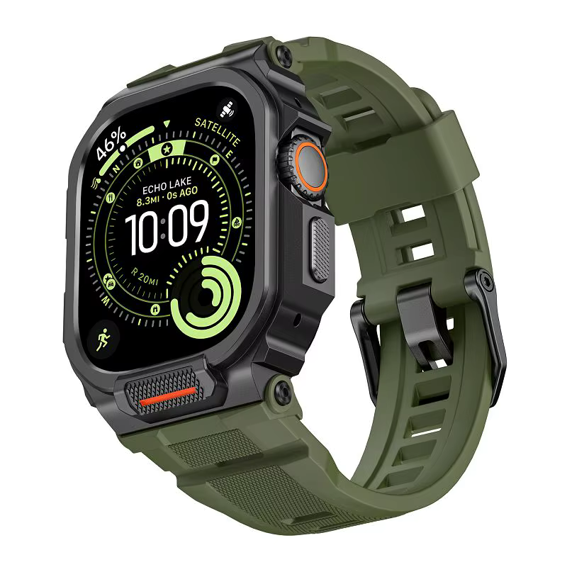 Bracelet d'intégration robuste avec étui pour Apple Watch 46mm 49mm
