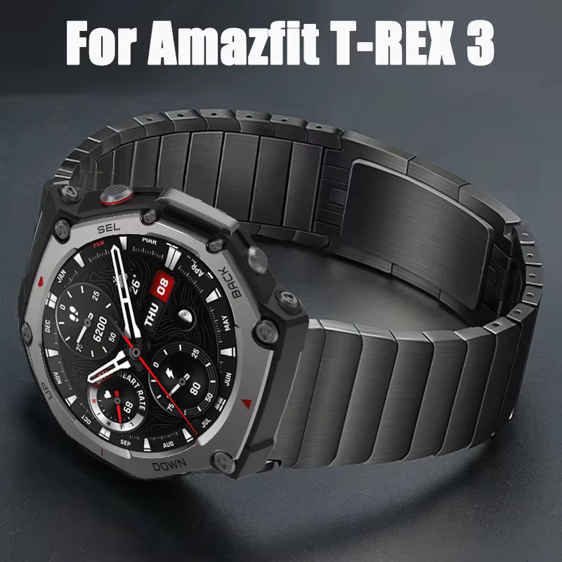 Bracelet en métal de luxe pour montre intelligente Amazfit t-rex 3