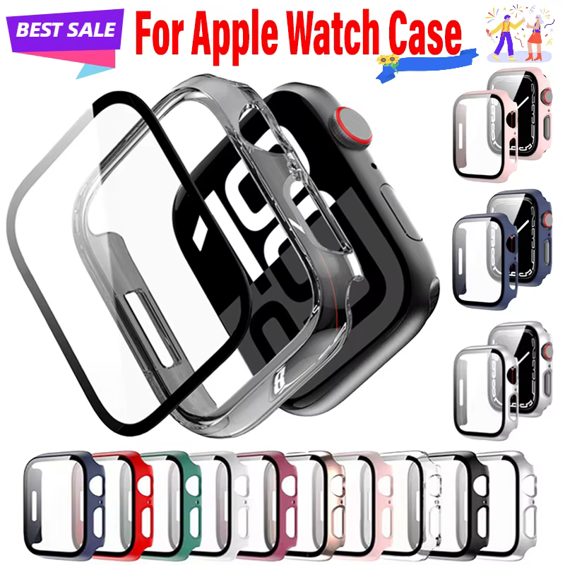 Verre trempé + étui pour Apple Watch 11 10 9 8 7 6 5 SE Ultra 2