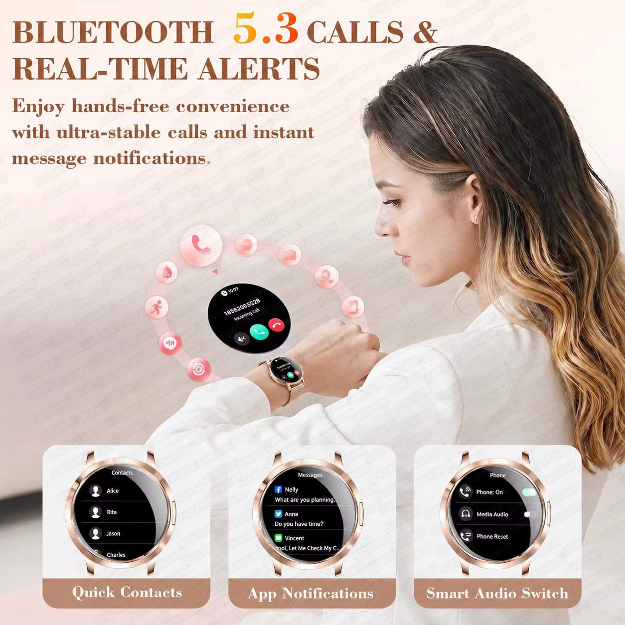 Montres intelligentes pour femmes avec suivi du cycle menstruel
