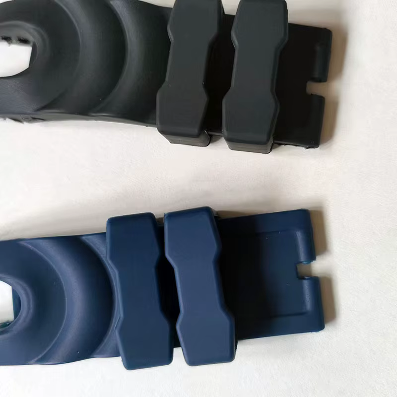 Bracelet de montre en caoutchouc noir bleu 26mm