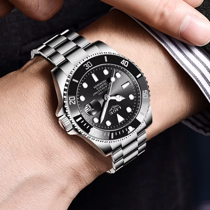 LIGE Montre pour hommes Top marque de luxe mode