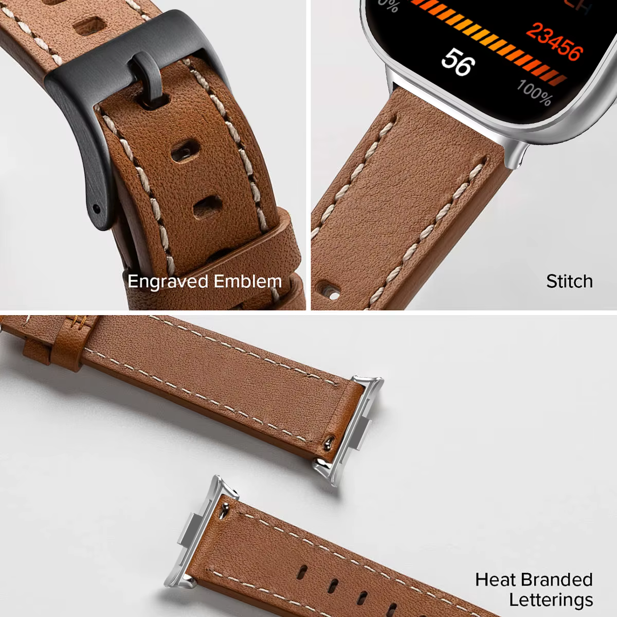 Bracelet en cuir pour montre Redmi 5 4