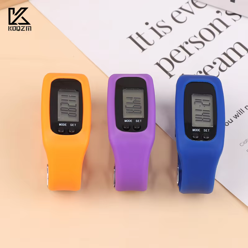 Montre de compteur de pas de Bracelet de podomètre de LED avec l'affichage de l'heure 12/24H