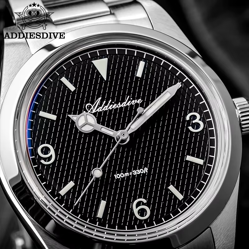 ADDIESDIVE 2025 nouvelle montre pour hommes en acier inoxydable 316L 10Bar plongée lumineuse AD2096 cadeau de luxe montre-bracelet à Quartz reloj hombre
