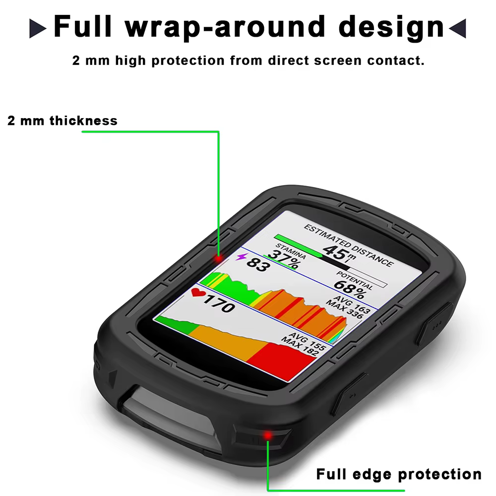 Juste de protection solaire et 3 films en verre pour Garmin Edge 540